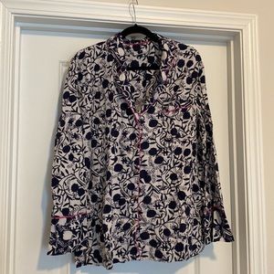 Anthropologie Flannel PJ Top